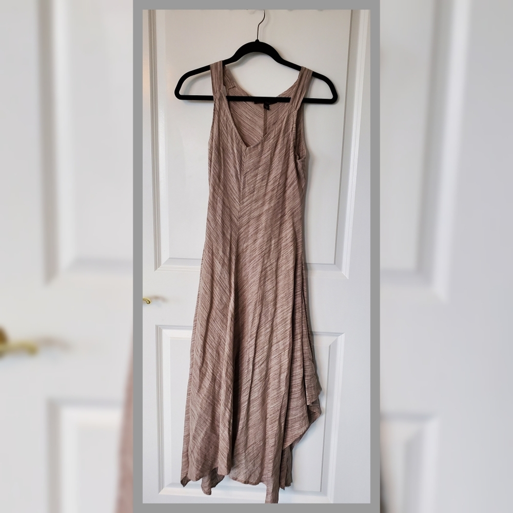 Bias Cut/Asymmetrical Hemline Linen Sun Dress